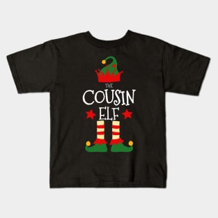 Cousin Elf Matching Family Group Christmas Party Pajamas Kids T-Shirt